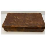 Antique Leather Suitcase (Lock Need Repair)