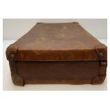 Antique Leather Suitcase (Lock Need Repair)