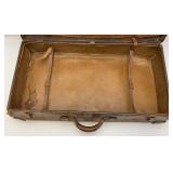 Antique Leather Suitcase (Lock Need Repair)