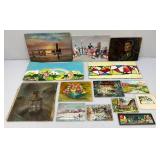 Group Of Famous Artist JAMES OTIS BURNLEY Unframed Miniature Paintings Largest Being 10" x 14"