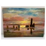 Group Of Famous Artist JAMES OTIS BURNLEY Unframed Miniature Paintings Largest Being 10" x 14"