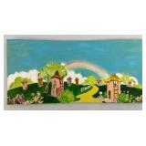 Group Of Famous Artist JAMES OTIS BURNLEY Unframed Miniature Paintings Largest Being 10" x 14"