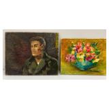 Group Of Famous Artist JAMES OTIS BURNLEY Unframed Miniature Paintings Largest Being 10" x 14"