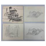 Group Of Famous Artist JAMES OTIS BURNLEY