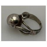 Vintage Erik Grant Co Mid-Century Modernist Sterling Silver Ring From Finland 4.39 Grams (Size 7)