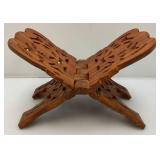 Vintage Wooden Sign And Hand Carved Wooden Book Holder