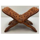 Vintage Wooden Sign And Hand Carved Wooden Book Holder