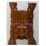 Vintage Wooden Sign And Hand Carved Wooden Book Holder