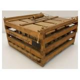 Antique Humpty Dumpty Wooden Egg Crate