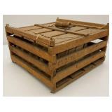 Antique Humpty Dumpty Wooden Egg Crate