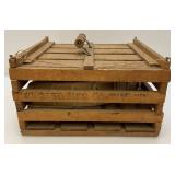 Antique Humpty Dumpty Wooden Egg Crate