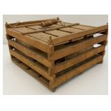 Antique Humpty Dumpty Wooden Egg Crate