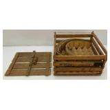 Antique Humpty Dumpty Wooden Egg Crate