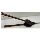 Antique Fireplace Bellows With Metal Decoration 32"