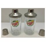 Pair Of Vintage CANADA DRY Drink Shakers 7"