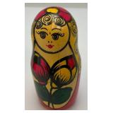Vintage Collectible 3 Pc. Russian Nesting Doll Set Largest 5"