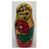 Vintage Collectible 3 Pc. Russian Nesting Doll Set Largest 5"