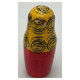 Vintage Collectible 3 Pc. Russian Nesting Doll Set Largest 5"