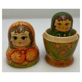 Vintage Collectible 4 Pc. Russian Nesting Doll Set Largest 5.25"