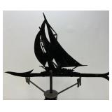 Antique Heavy Metal Sailboat Themed Weathervane 26" x 32"