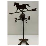 Vintage Cast Iron Horse Themed Weathervane 17" x 27"
