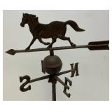 Vintage Cast Iron Horse Themed Weathervane 17" x 27"