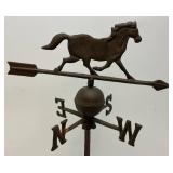 Vintage Cast Iron Horse Themed Weathervane 17" x 27"
