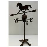 Vintage Cast Iron Horse Themed Weathervane 17" x 27"