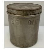 Very Heavy Metal "MODEL DAIRY INC." Cream Canister With Lid 9" x 10"