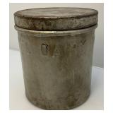 Very Heavy Metal "MODEL DAIRY INC." Cream Canister With Lid 9" x 10"