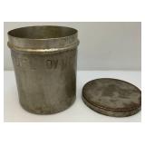 Very Heavy Metal "MODEL DAIRY INC." Cream Canister With Lid 9" x 10"