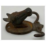 Antique Cast Iron Doublke Coat Hook 4" x 4 3/4"