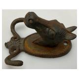 Antique Cast Iron Doublke Coat Hook 4" x 4 3/4"