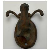 Antique Cast Iron Doublke Coat Hook 4" x 4 3/4"