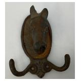Antique Cast Iron Doublke Coat Hook 4" x 4 3/4"
