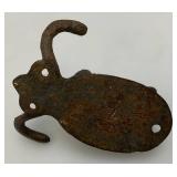 Antique Cast Iron Doublke Coat Hook 4" x 4 3/4"