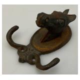 Antique Cast Iron Doublke Coat Hook 4" x 4 3/4"