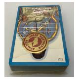 Two Vintage GREAT NORTHERN RAILROAD Winold Reiss (1= Semi Factory Sealed) With Revenue Stamps Playing Cards