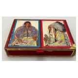 Vintage GREAT NORTHERN RAILROAD Winold Reiss Double Deck Of Playing Cards