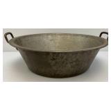 Large Galvanized Pan With Handles 7" x 22"