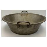 Large Galvanized Pan With Handles 7" x 22"