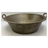 Large Galvanized Pan With Handles 7" x 22"