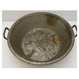 Large Galvanized Pan With Handles 7" x 22"