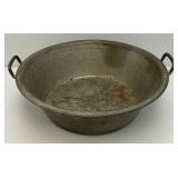 Large Galvanized Pan With Handles 7" x 22"