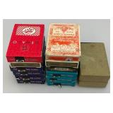 Misc. Vintage Collectible Playing Cards Including Casino Cards, Vintage Miniature Poker Chips (In Original Boxes) And More