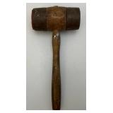Antique Wooden And Metal Mallet 5 1/2" x 12 1/2"