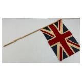 Antique British Flag 11" x 17" 30" Stick