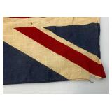 Antique British Flag 11" x 17" 30" Stick