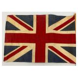 Antique British Flag 11" x 17" 30" Stick