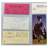 Vintage Cardboard Floral Oriental Style 5 Drawer Chest And More 12" x 13"